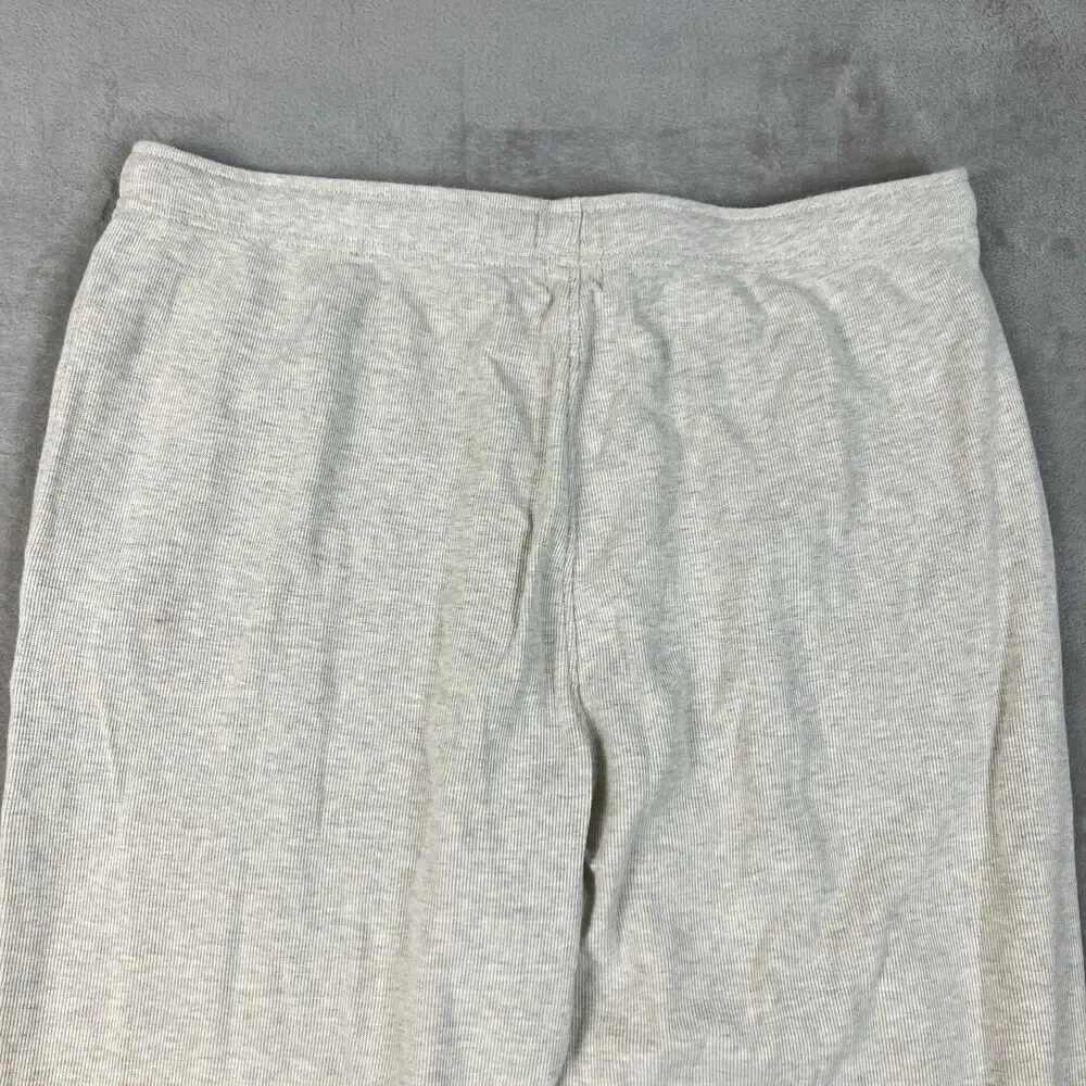 J.Crew Jacquard Rib Knit Jogger Pants Mens L Gray Cotton Lounge Athleisure